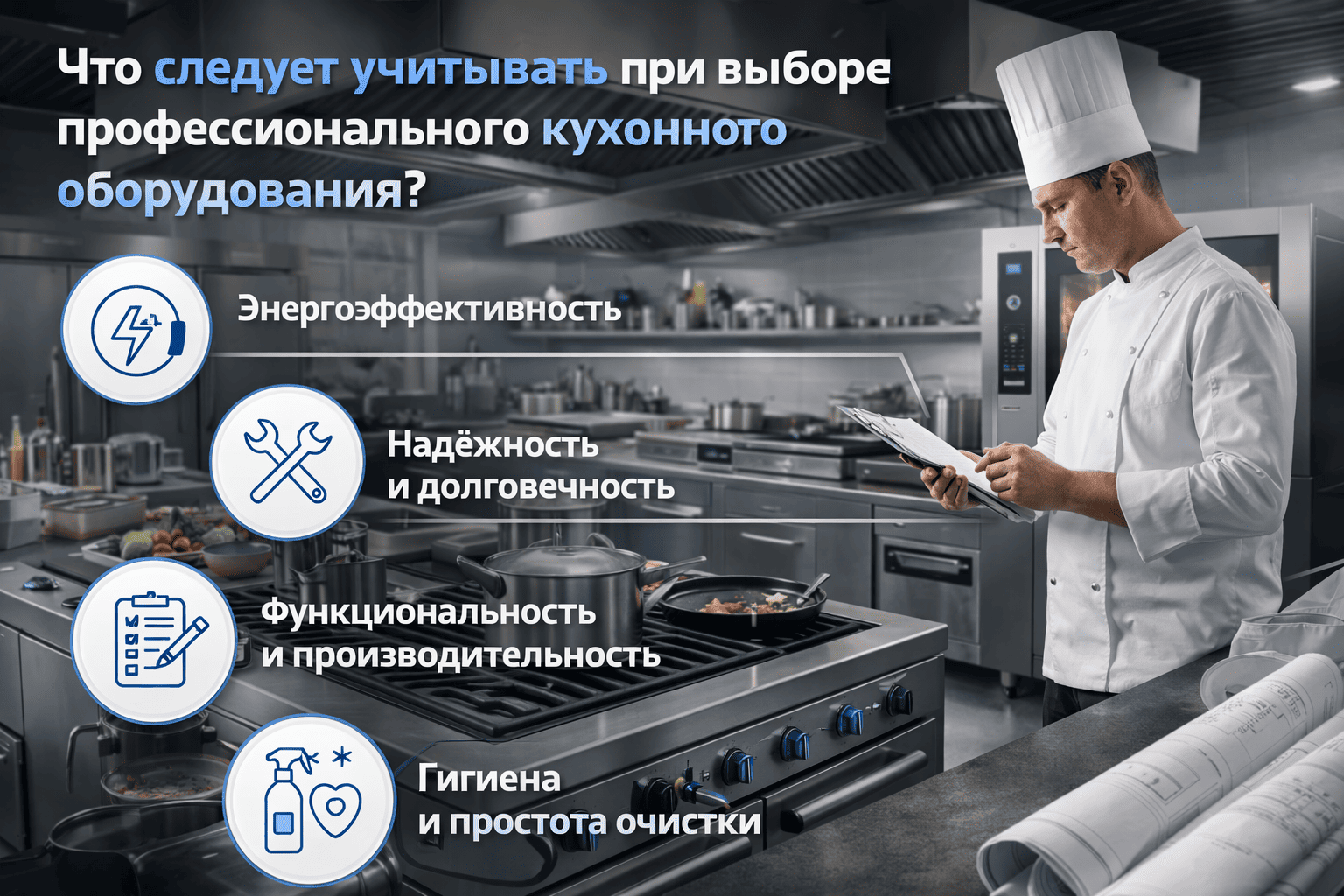 Что следует учитывать при выборе профессионального кухонного оборудования?